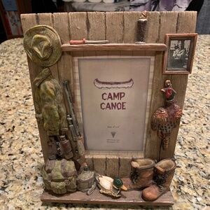Camp Canoe 3D Graphic Hunting Size 4x6 Picture Frame